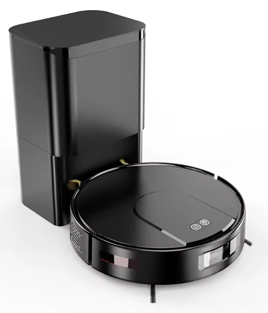 Rechargable Robot Vacuum Cleaner Mopping Function Smart Wet/Dry Mopping HEPA Filter App-Controlled Self-Emptying