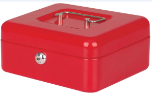 CASH BOX WITH HANDLE SIZE 20*16*9CM 8", Available Color Pink / Yellow