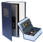 CASH BOX BOOK SHAPE W/COMBINATION LOCK SIZE 235X155X55MM 10"