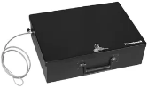 CASH BOX BRIEF CASE SHAPE WITH CYCLINDER LOCK AND 2KEYS SIZE 330X235X75MM 13"