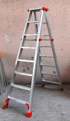 Double side aluminium ladder