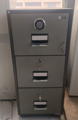 Safe H296XW388XD640mm x 3 Drawers (276 kgs) 1DIAL, 4 KEYS