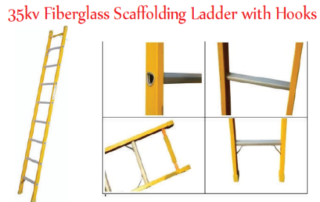 Fiberglass Straight Ladder With Aluminium Steps - 5.0M, 14X2 Steps