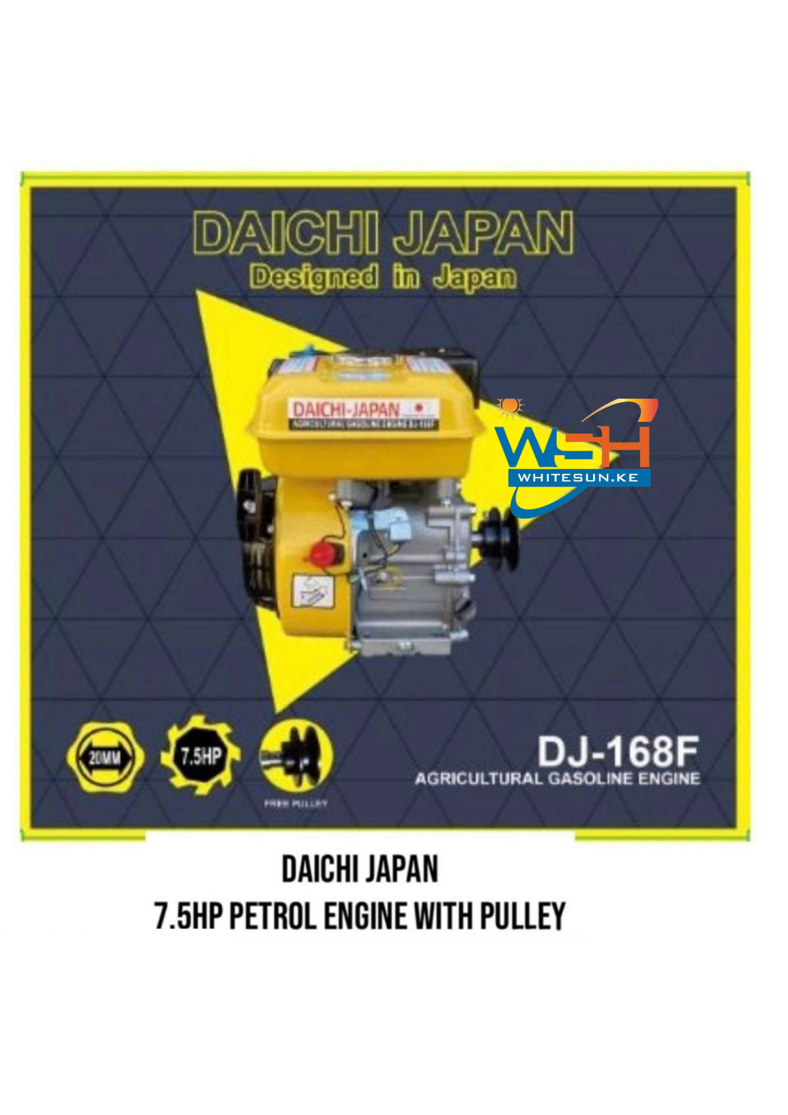 7.5HP Daichi Japan Petrol Engine with Pulley - Rugged Power for Endless Applications - Image 3