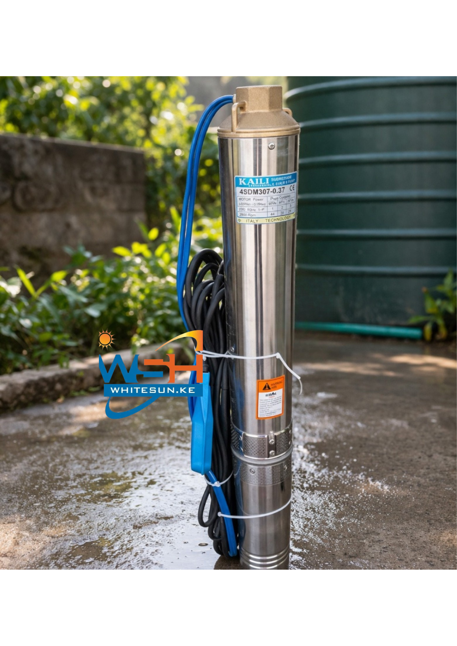 1.5kW Kailo KSP-20 Borehole Submersible Water Pump -140m Head - Image 3