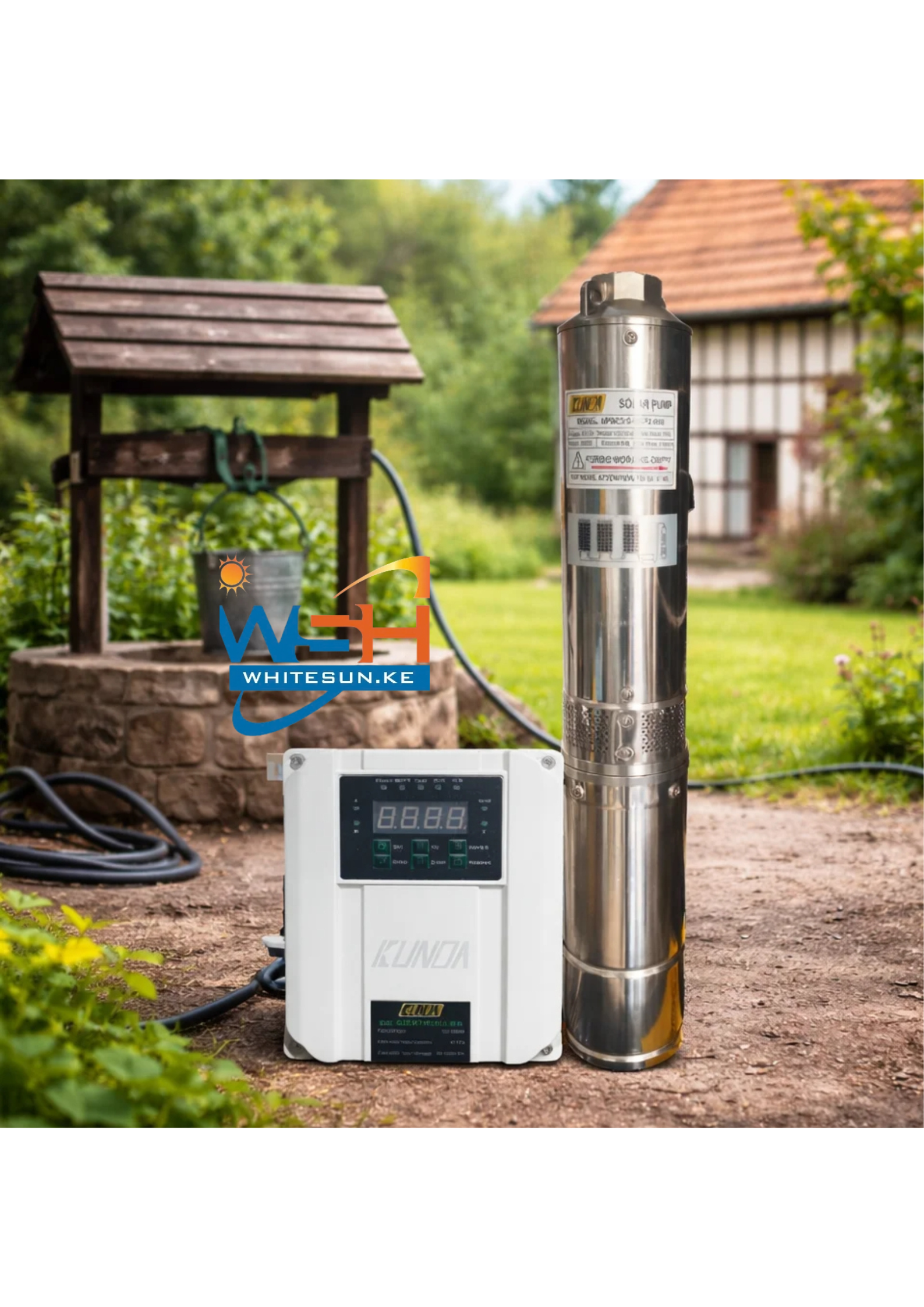 2.2kW Kunda Solar Borehole pump - 2200W, 150m Head - Image 3