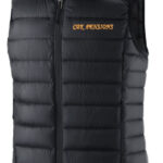 Branded puff sleeveless jacket