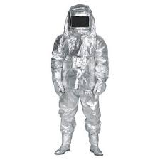 SILVER COLOR PROTECTIVE CLOTHING FOR FIREFIGHTERS,ALUMINISED,IN POLYBAG.SET IS WITH HOOD,1PAIR GLOVES,1PAIR SHOE COVERS,JACKET AND TROUSER