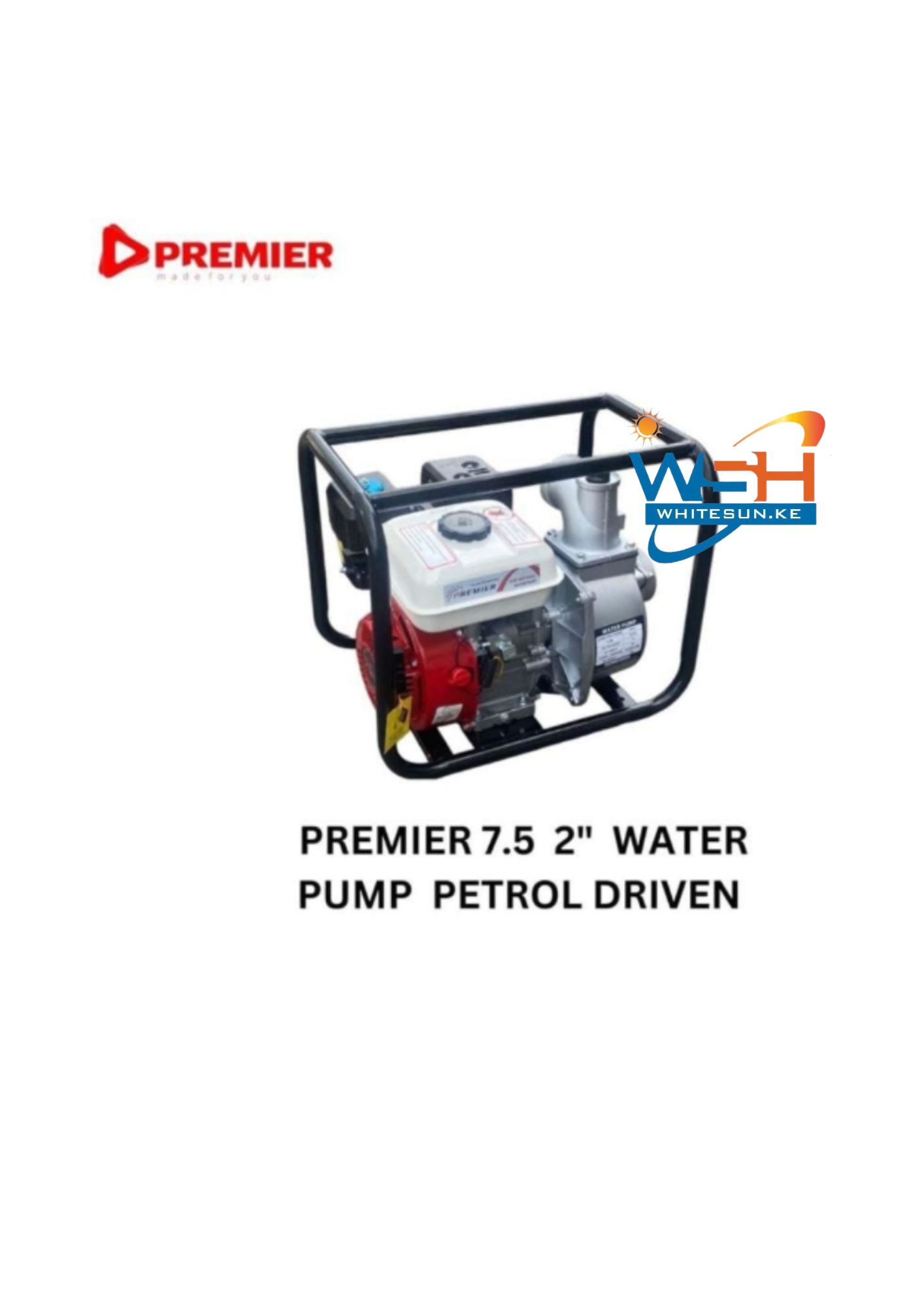 7.5HP Premier 3" Petrol Water Pump - Heavy - Duty Power for Fast Water Transfer - Image 3