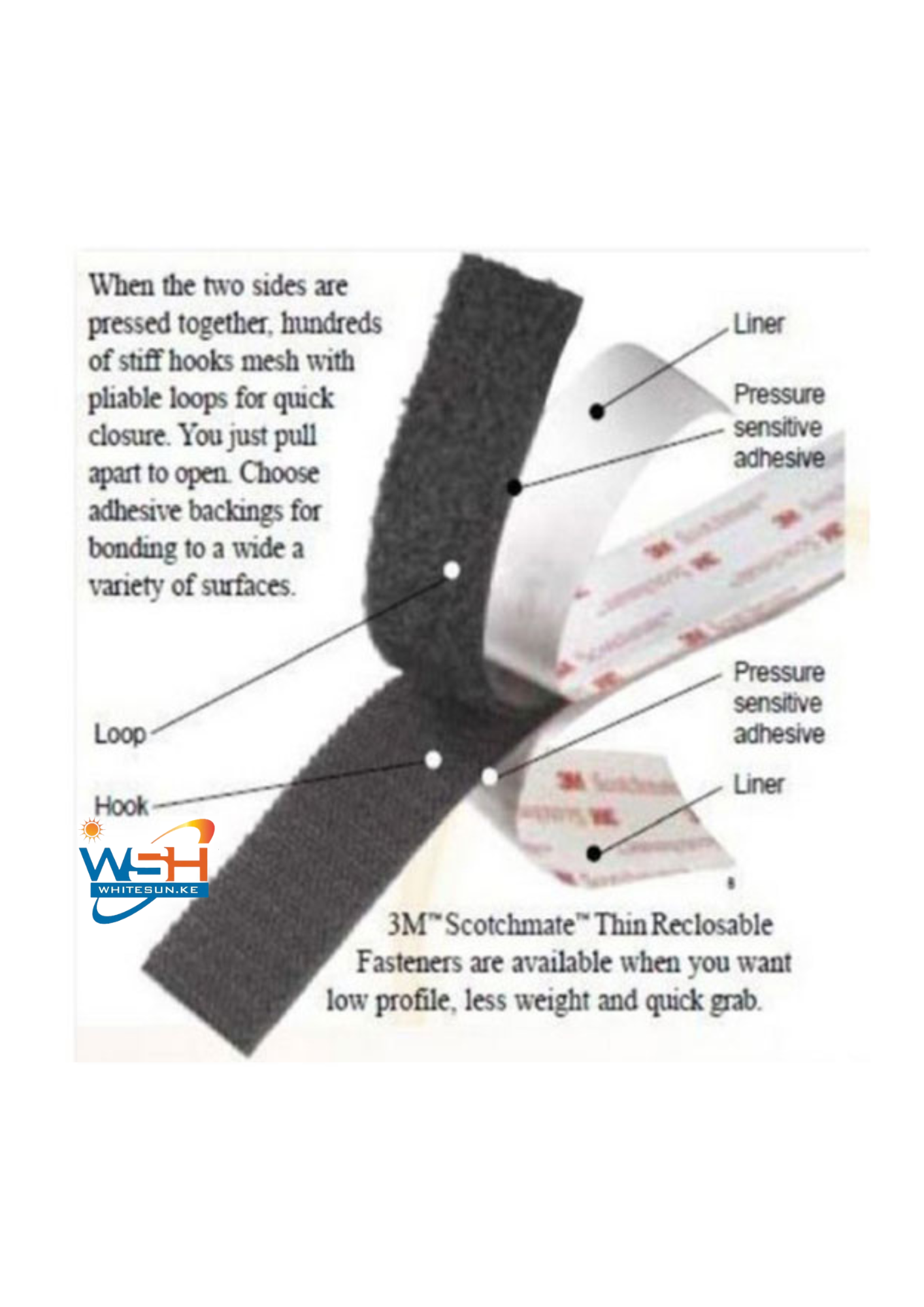 Velcro Hook & Loop Tape 50Mm Black Per Roll Of 25M, 2 Part Beige