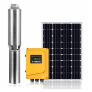 0.3hp 300W Solar DC Centrifugal 1.5 inches Water Pump, Max Head 40m, Max Flow-58L/Min, Pump Length 0.5m, 20-40Vmp VOCmax 48V