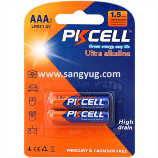 AAA Size Ultra Alkaline Battery1.5V, Pack Of 2, 0 Hg, PKCELL