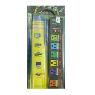 Extension Socket With Surge Protection With Individual Switch 6 Way Lianlong