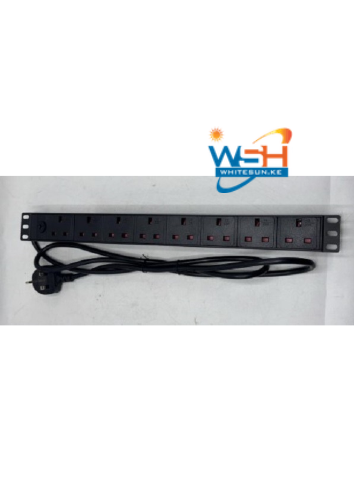 PDU UK 8 Sockets, With Overload, 1U Horizontal Terabit