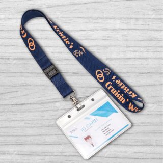 Customised Lanyard with a branded badge