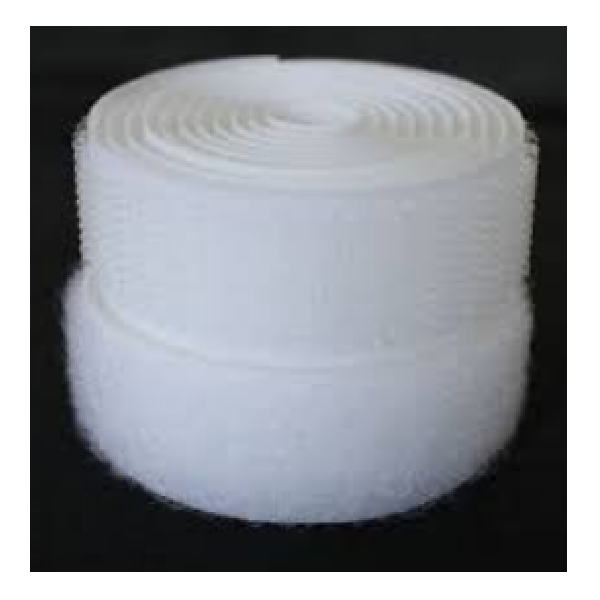 Velcro Hook And Loop, White, 50Mm Width, 1M Length, For Both Parts
