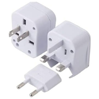 Universal Travel Adaptor Plug – Three Parts In White Box White