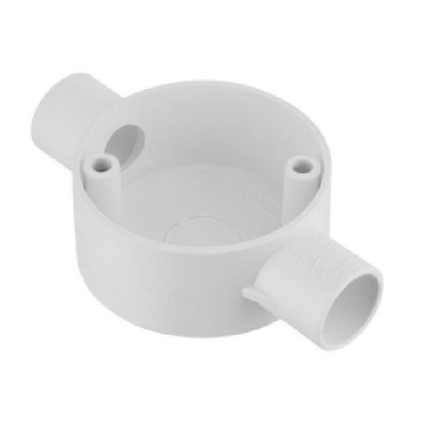 Pvc Pipe Fitting Circled Box With 2Way 1inch Pvc Pipes