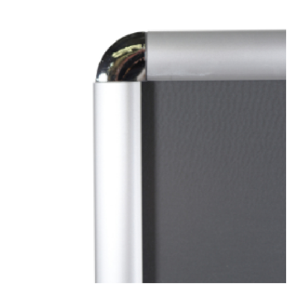 Round Corner Snap Frame 25mm Silver A3