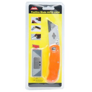 Utility Knife with 5 Blades, Positive Blade Autolock, DONGHAN