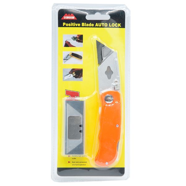 Utility Knife with 5 Blades, Positive Blade Autolock, DONGHAN