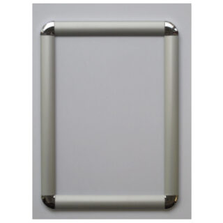 Round Corner Snap Frame 25mm Silver A4