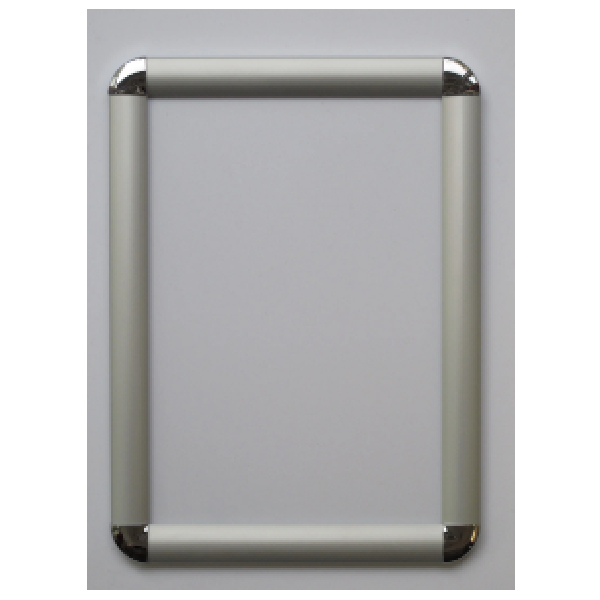 Round Corner Snap Frame 25mm Silver A4