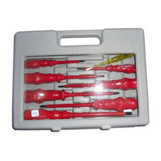Screwdriver Set, Insulated Chrome Vanadium Blade With Soft Handle In Window Box 8Pcs M&S