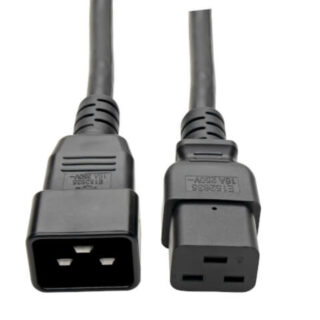 C19 To C20 Heavy-Duty Extension Cord – 15A, 250V, 14 Awg, 3 Ft., Black Tripp-Lite