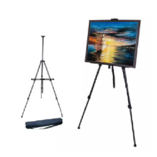 Single Sided Easel, Black Aluminum, Graphic size: max 50x150cm
