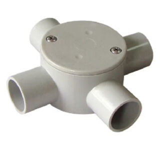 Pvc Pipe Fitting Circled Box With 4Way 1inch Pvc Pipes