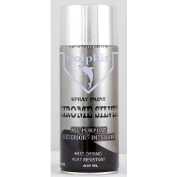 Spray Paint Chrome Silver 400Ml American Dolphin