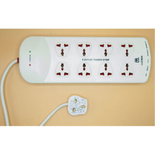 Extension Socket with Tel/Internet Line Protection – 8 Way by Lianlong