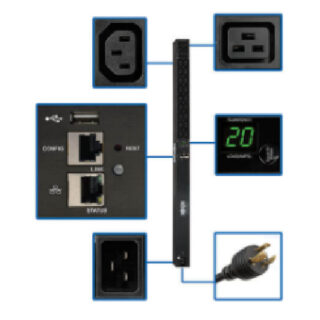 3.7kW Single-Phase 208/230V Monitored PDU – Tripp-Lite LX Platform PDU
