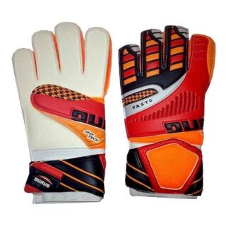 Goalkeeper Gloves Medium-Large – Machine Stitched, Latex Grip, White/Red/Black – Striker