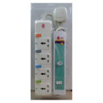 4-Way Extension with Surge Protection, Individual Switches & 2 USB Ports – 3M Cable