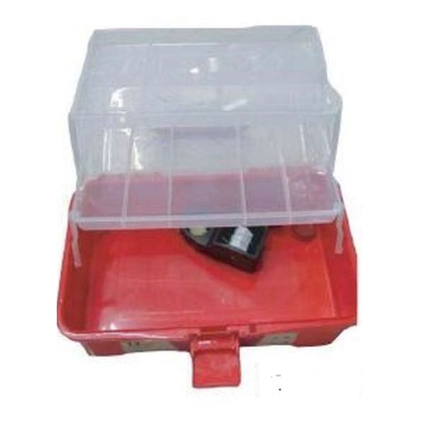 Tool Box Lockable W/ Handle, 9 Compartments