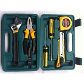 Toolkit 7Pcs In Green Plastic Case