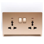 Universal Twin Wall Socket Gold