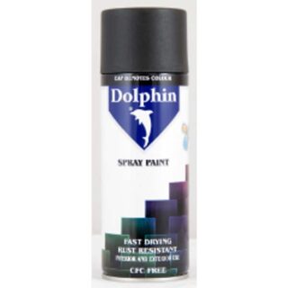 Dolphin Spray Paint Matt Black-20 400Ml, Asmaco