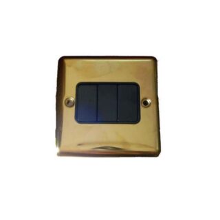 Wall Switch Golden 3Gang 2Way Sunpower