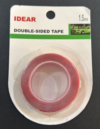 Double-Sided Tape Idear, 1.5mX1.8cm, Red On Blister Pack