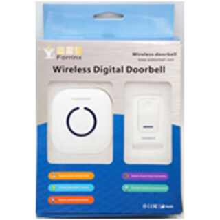 Wireless Doorbell 758, 1 Tx Uses 12V 23A Bty, Rx Uses Mains, Plug In Type White