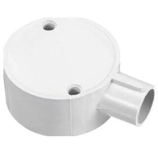 Pvc Pipe Fitting Circled Box With 1 Way 0.8inch Pvc Pipes