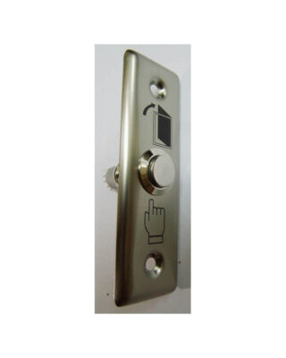 Exit Switch Panel 91x28mm – Nickel-Plated Button for Narrow Door Frame
