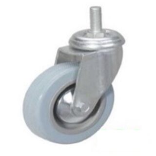 Light duty rubber caster wheel swivel with brake 50mm