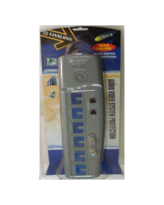 Extension Socket Us Type With Fax/Modem Protection 6 Way Lianlong