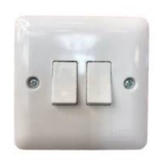 2 Gang 2 Way Switch With PC Frame Sunpower