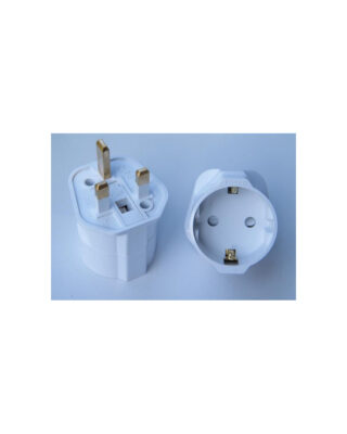 Adaptor Uk Plug To 2 Pin Ind L Socket, Fused