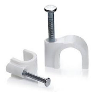 Cable Clips, Round With Steel Nails 9Mm